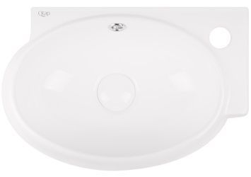 Раковина Qtap Leo 430x280x145 White з донним клапаном QT11115011RW - QT11115011RW