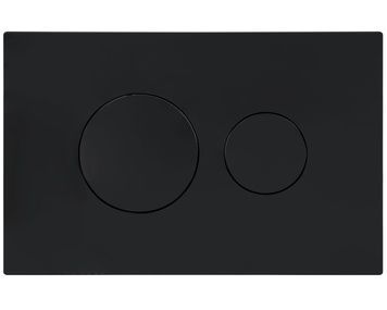 Клавіша змиву Qtap Standard 152x236x28 мм, Matt Black, круглі кнопки QTSTD164BLM49470 - QTSTD164BLM49470