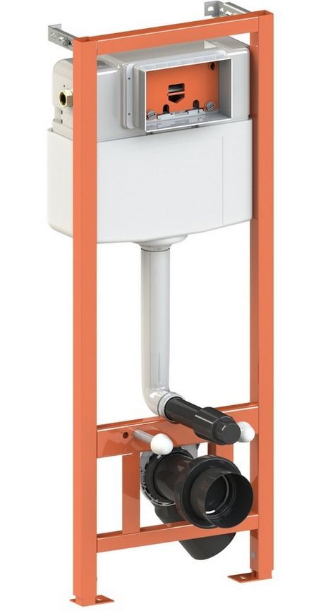 Набор инсталляция 4 в 1 QTAP Nest ST с квадратной панелью смыва QT0133M425M06028CRM - QT0133M425M06028CRM