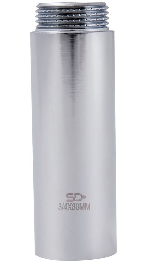 Удлинитель латунный хромированный SD Plus 3/4"НРх3/4"ВР длина 80 мм SD1302080