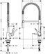 Змішувач для кухонної мийки HANSGROHE Cento XXL 2jet Semi Pro рефлекторний 14806000 - 14806000 - 2
