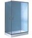 Душова кабіна LIDZ WAWEL 100x80, низький, скло прозоре 5 мм - LWASC10080SATLOWTR - 1