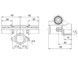 Тройник настенный пресс-фитинг Icma 1/2"ВРх16 проходной №422 81422ADGH06 - 81422ADGH06 - 2