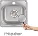 Кухонна мийка LIDZ 3838 Satin 0,6 мм (160) - LIDZ3838POL06 - 2