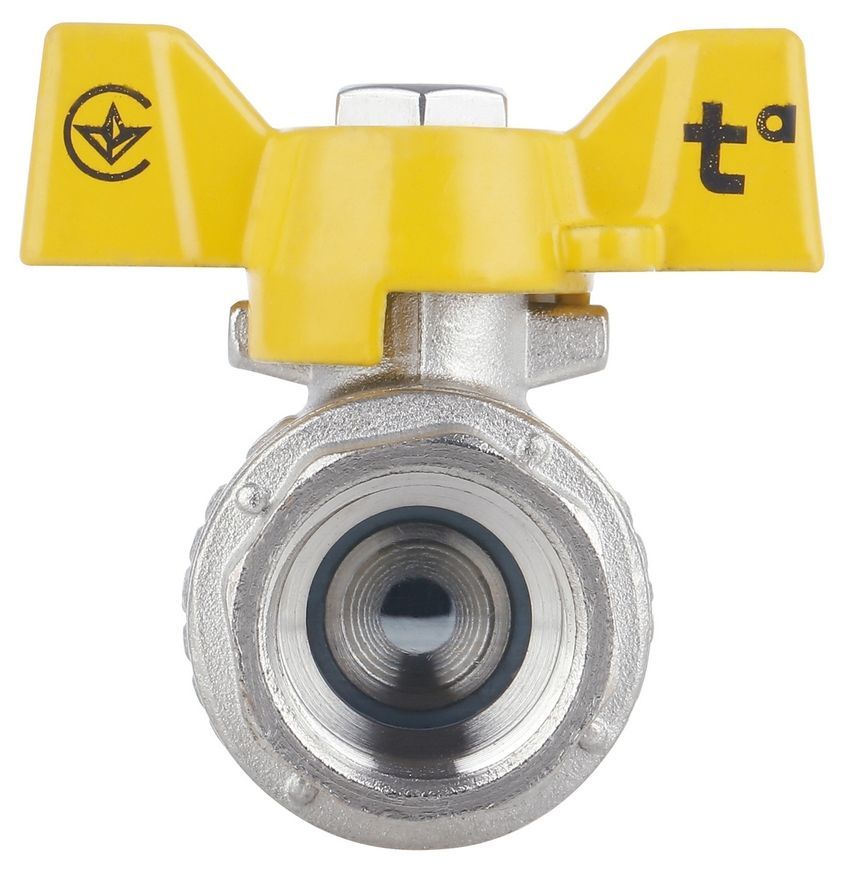 Кран кульовий Thermo Alliance Forte 1/2" ВР для газа (метелик) PN40 латунь SF602G15