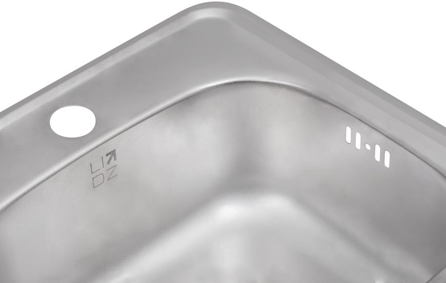 Кухонна мийка LIDZ 3838 Satin 0,6 мм (160) - LIDZ3838POL06