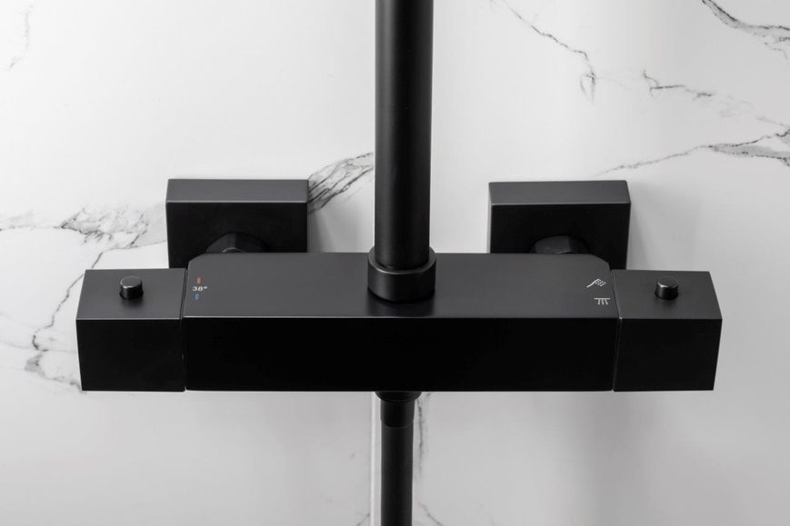 Душова система KFA ARMATURA LOGON PREMIUM BLACK з термостатичним змішувачем (5746-920-81) - 5746-920-81