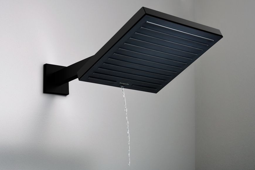 Тримач верхнього душу настінний HANSGROHE E 39 см Matt Black 24337670 чорний матовий - 24337670