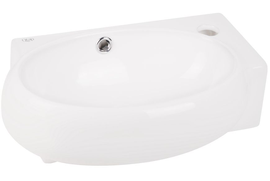 Раковина Qtap Leo 430x280x145 White с донным клапаном QT11115011RW - QT11115011RW