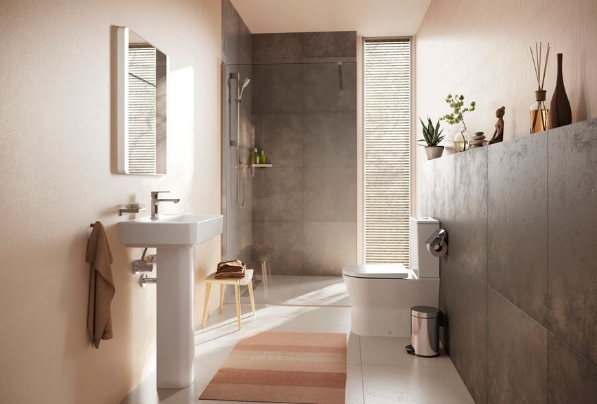 Змішувач для раковини HANSGROHE Rebris S 80 CoolStart EcoSmart+ хром 72586000 з донним клапаном - 72586000