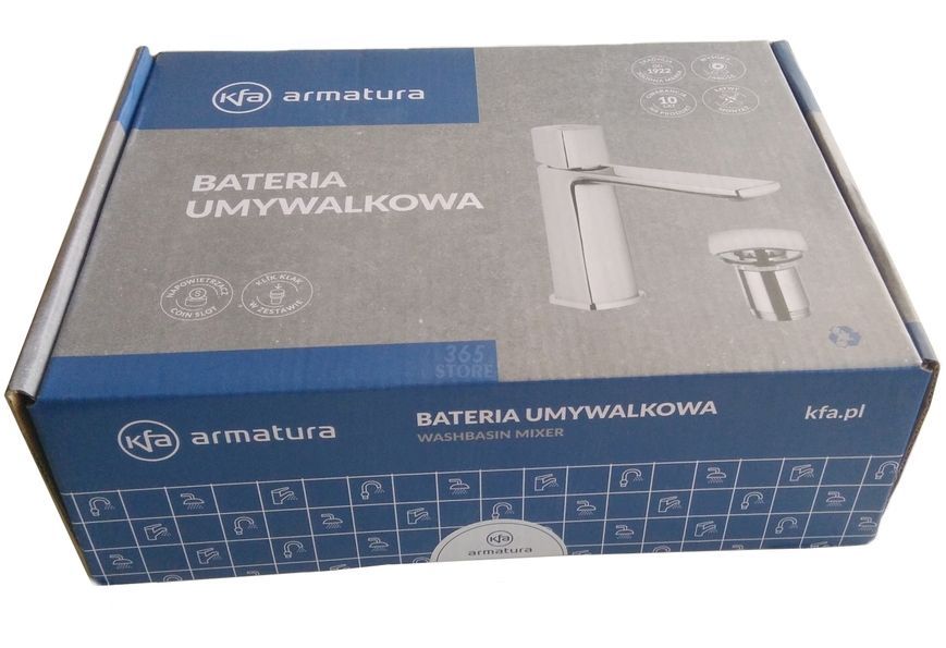 Змішувач для умивальника KFA ARMATURA MORGANIT 4922-815-00 + click clack - 4922-815-00