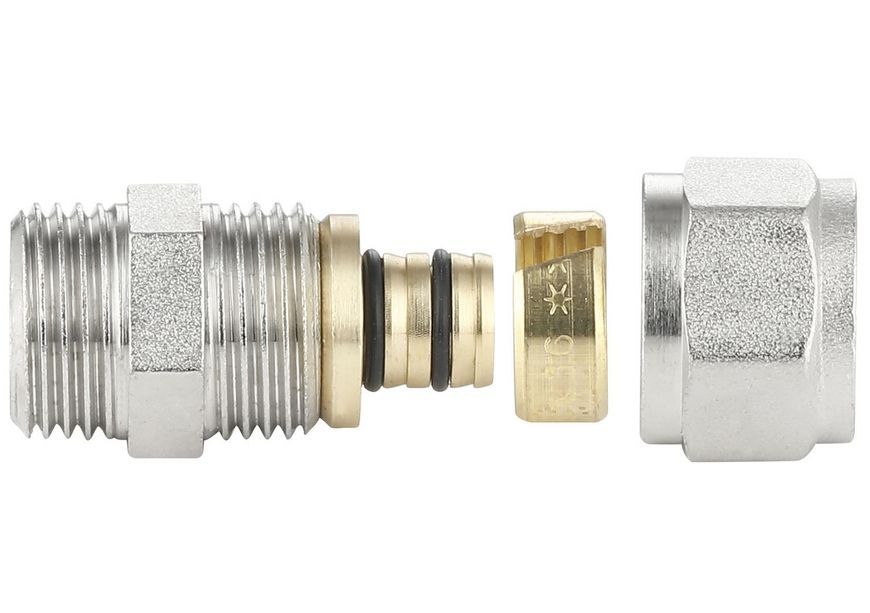 Муфта обтискна Thermo Alliance Forte 16х1/2" ЗР перехідна пряма розбірна латунь SF172W1615