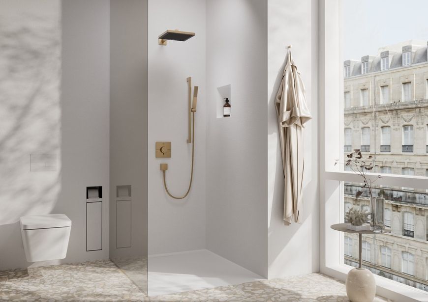 Ручний душ HANSGROHE Pulsify E 100 1jet EcoSmart Brushed Bronze 24320140 бронза - 24320140