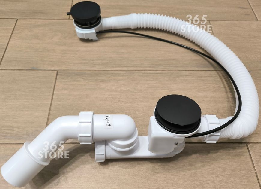 Сифон для ванни McALPINE SLIM автоматичний з ревізією MP31SSF-MBBR чорний - MP31SSF-MBBR