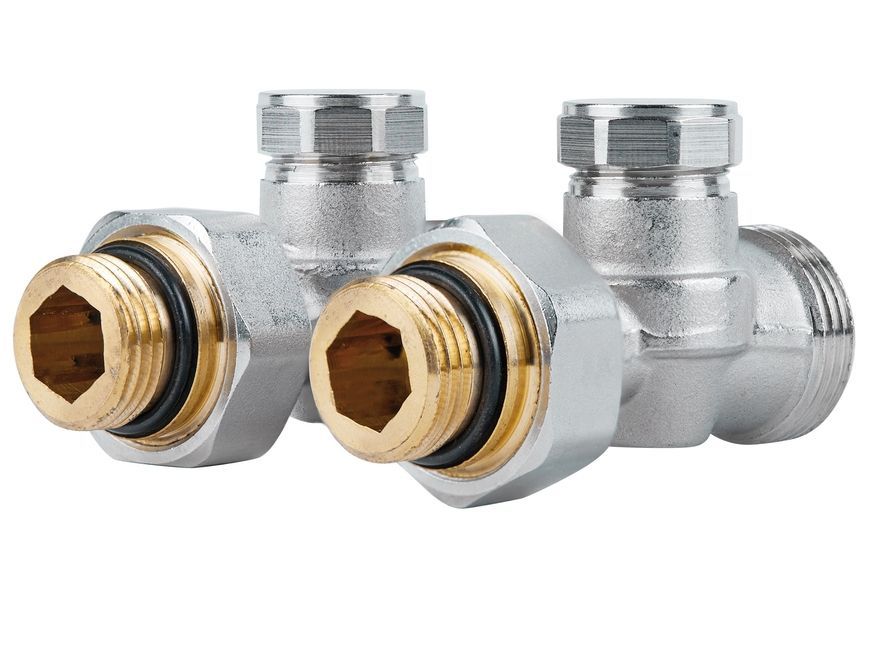 Кран (вентиль) прямой двухтрубный для радиаторов Icma 1/2"х3/4" №897 82897AD06 - 82897AD06