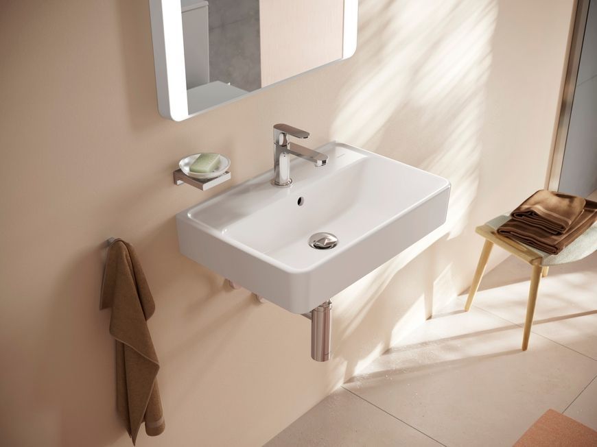 Змішувач для раковини HANSGROHE Rebris S 80 CoolStart EcoSmart+ хром 72586000 з донним клапаном - 72586000