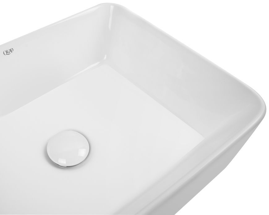 Раковина-чаша QTAP Tern 475х370х140 White с донным клапаном QT17112074W - QT17112074W