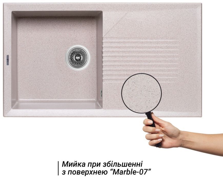 Кухонна мийка LIDZ 860х500/240 MAR-07 (LIDZMAR07860500240) - LIDZMAR07860500240