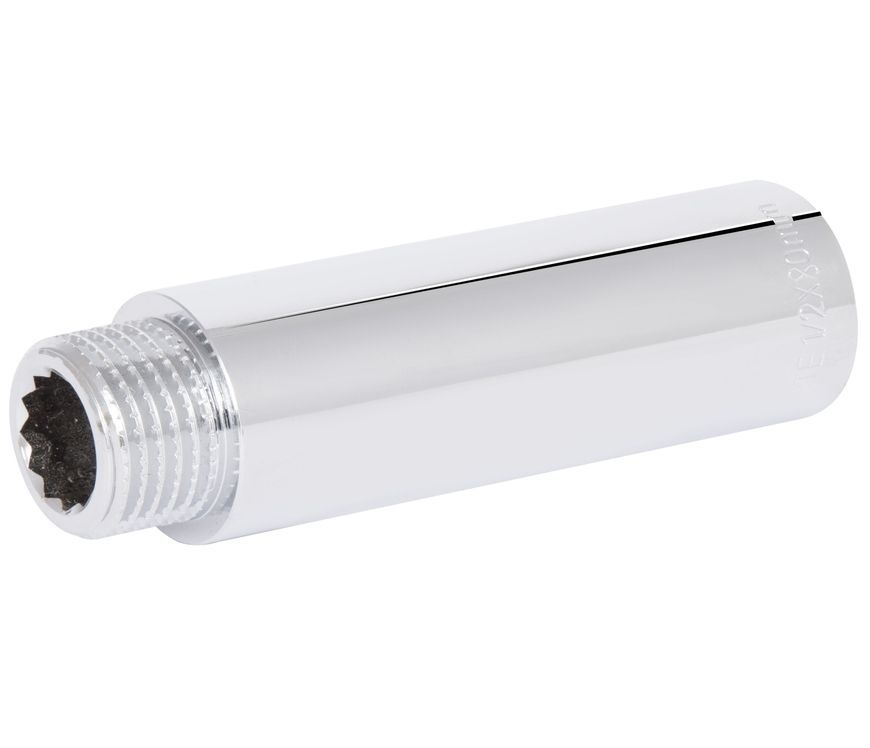 Удлинитель латунный хромированный Thermo Alliance Forte 1/2" ВРх1/2" НР, 80 мм TAF1301580