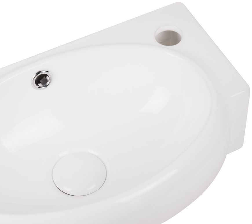 Раковина Qtap Leo 430x280x145 White с донным клапаном QT11115011RW - QT11115011RW