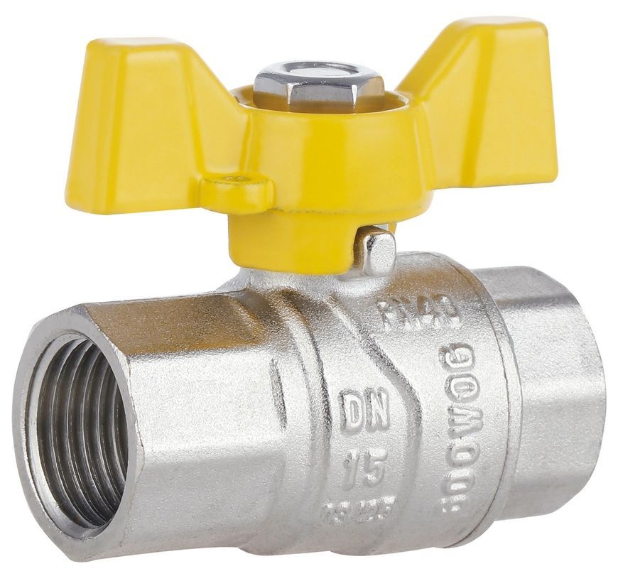 Кран кульовий Thermo Alliance Forte 1/2" ВР для газа (метелик) PN40 латунь SF602G15