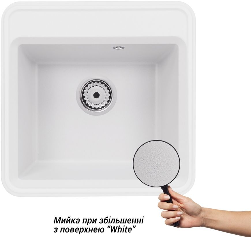 Кухонна мийка QTAP CS 5151 White (QTCS5151WHI) - QTCS5151WHI