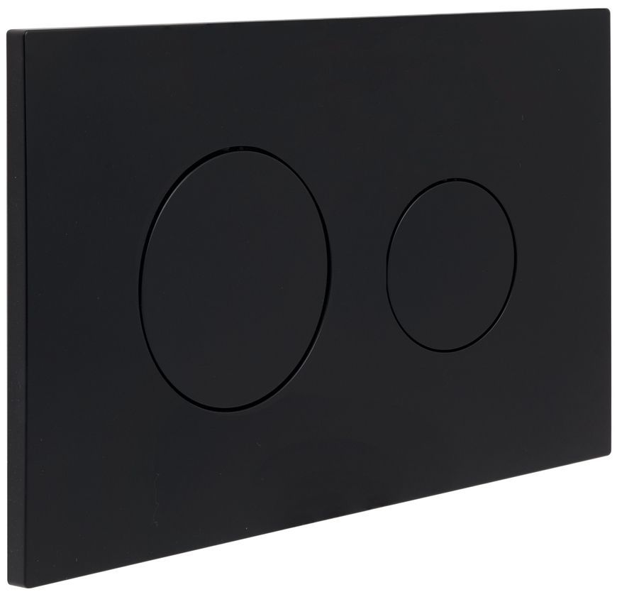 Клавіша змиву Qtap Standard 152x236x28 мм, Matt Black, круглі кнопки QTSTD164BLM49470 - QTSTD164BLM49470