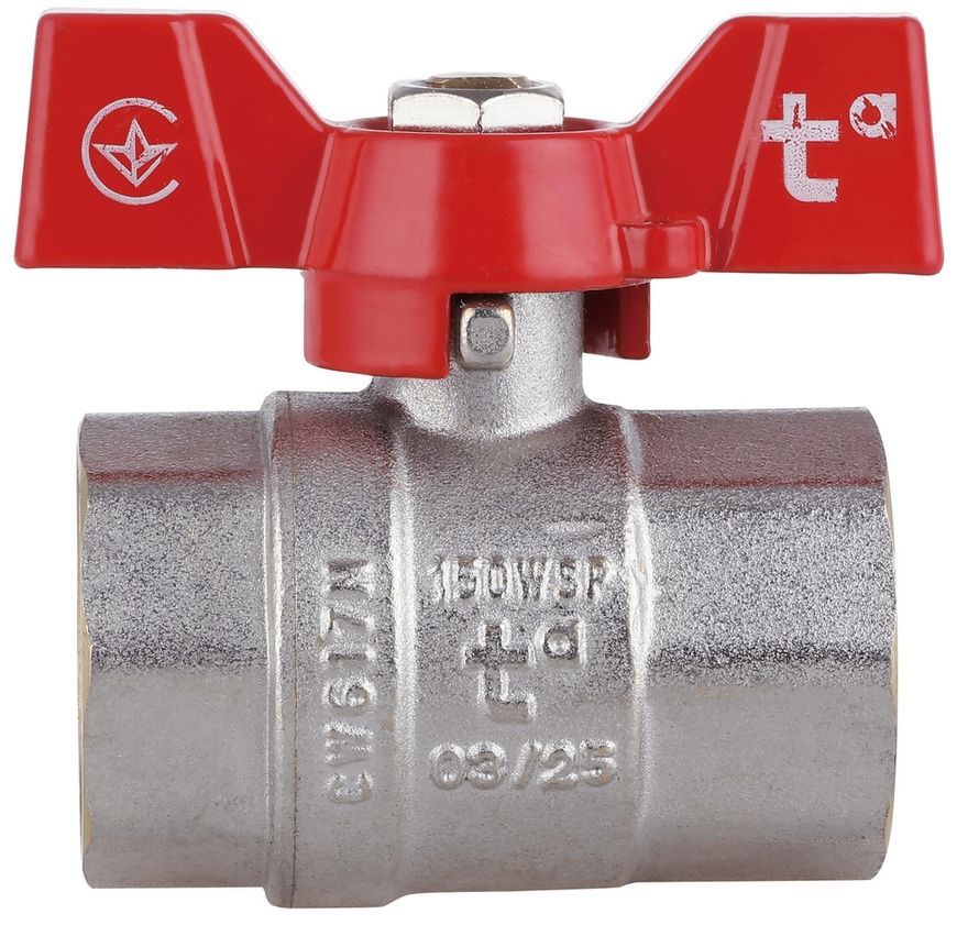 Кран кульовий Thermo Alliance Standart 1" ВР прямий, латунь, PN40, метелик SD602NW25PN40 - SD602NW25PN40