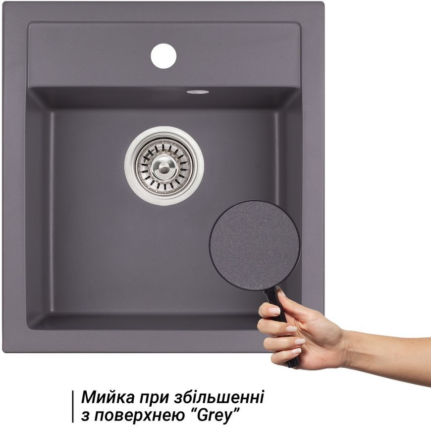 Кухонная мойка QTAP CS 5046 Grey (QT5046GRE471) - QT5046GRE471