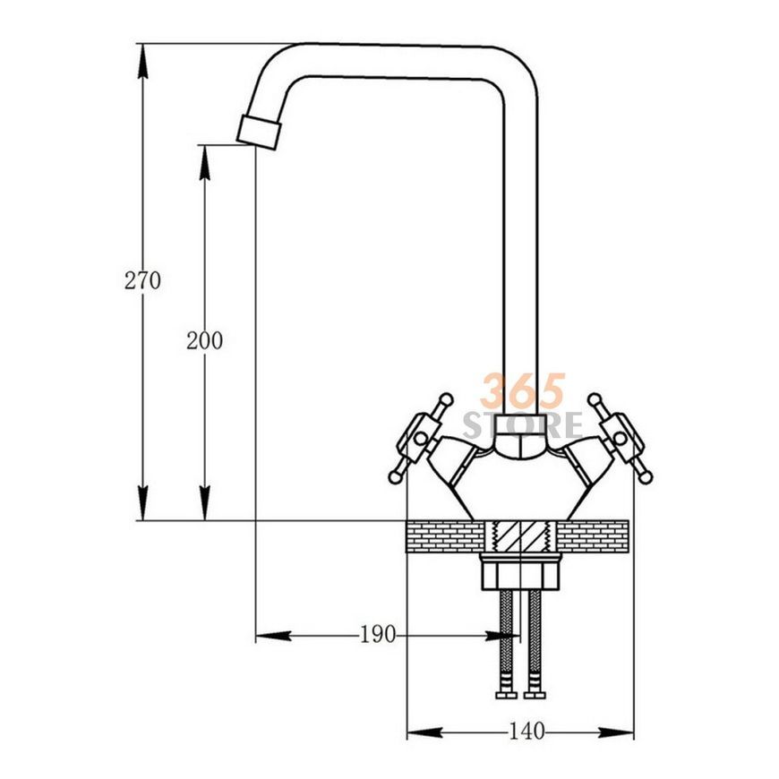 Змішувач для мийки POTATO P6760 - POTP6760