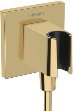 Шланговое подключение с держателем HANSGROHE FixFit E Polished Gold Optic 26889990 золото - 26889990