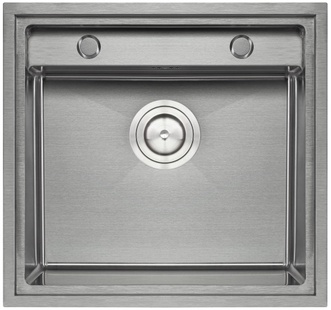 Кухонная мойка интегрированная QTAP D5249 3,0/1,2 мм Satin - QTD52493012