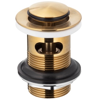 Донный клапан KFA ARMATURA GOLD 660-354-31 для умывальника 1 1/4" Cliсk-Claсk малый золото с переливом - 660-354-31