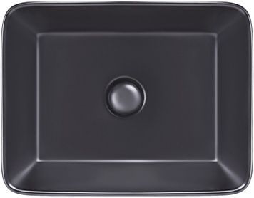 Раковина-чаша Qtap Tern 485х375х135 Matt black з донним клапаном QT172074MBMB - QT172074MBMB