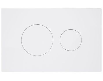 Клавіша змиву Qtap Standard 152x236x28 мм, White, круглі кнопки QTSTD164W49468 - QTSTD164W49468
