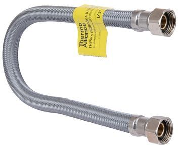 Шланг для подключения воды усиленный Thermo Alliance Forte 50 см D10 1/2"x1/2" ВР NYLON TAF383W50