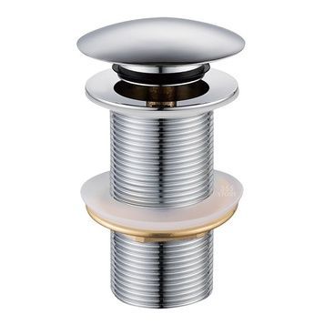 Донный клапан VOLLE click-clack хром для раковины 1 1/4" без перелива - 90-00-043