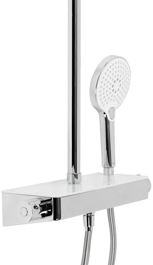 Душевая система QTAP Sloup термостатическая c полочкой Chrome/White QTSL57T105VOGC - QTSL57T105VOGC