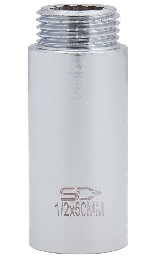Удлинитель латунный хромированный SD Plus 1/2"НРх1/2"ВР длина 50 мм SD1301550