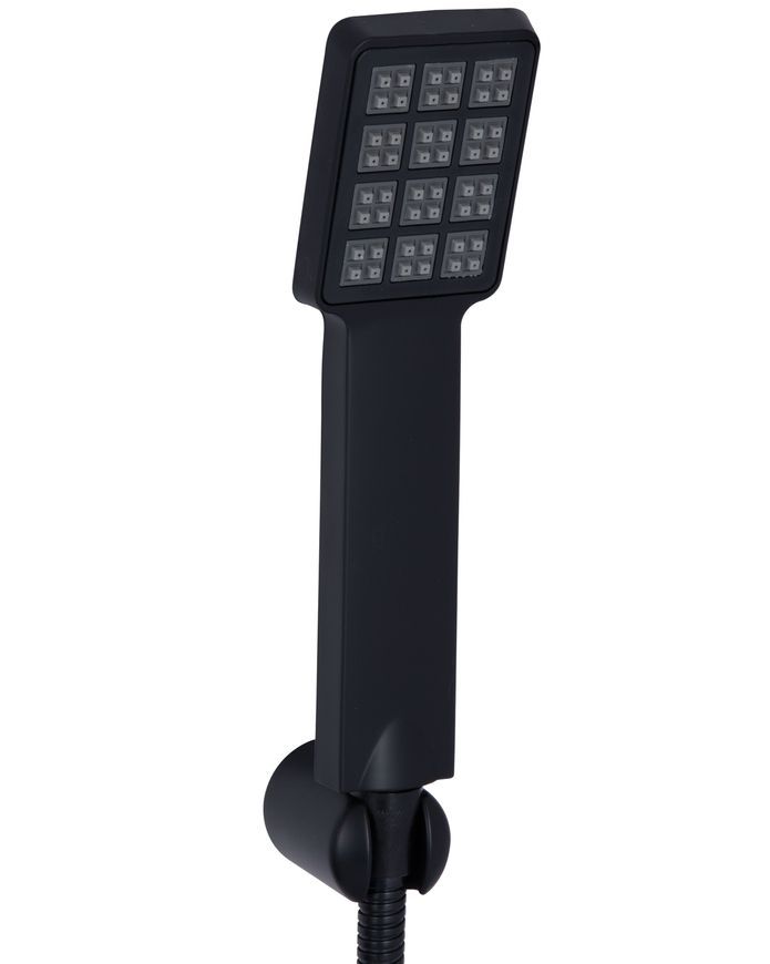 Змішувач для ванни Lidz Wawel 006 Black з душовим гарнітуром LDWAW006BLA45393 - LDWAW006BLA45393
