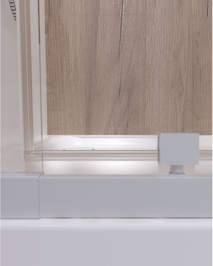 Душевые двери в нишу QTAP PISCES WHI208-9.CP5 79-92x185, стекло Pattern 5 мм, распашные - PISWHI2089CP5