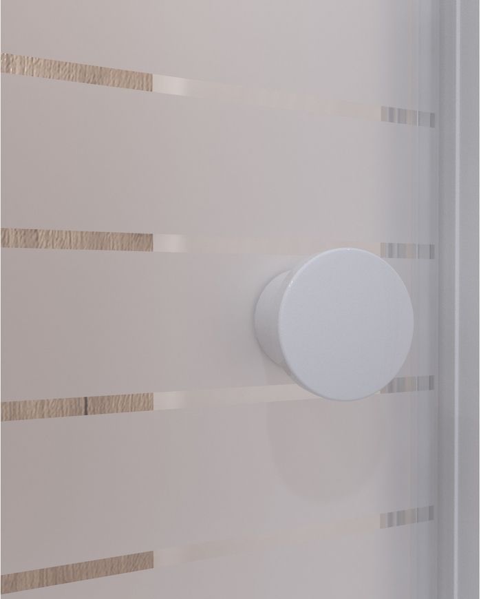 Душевые двери в нишу QTAP PISCES WHI208-9.CP5 79-92x185, стекло Pattern 5 мм, распашные - PISWHI2089CP5