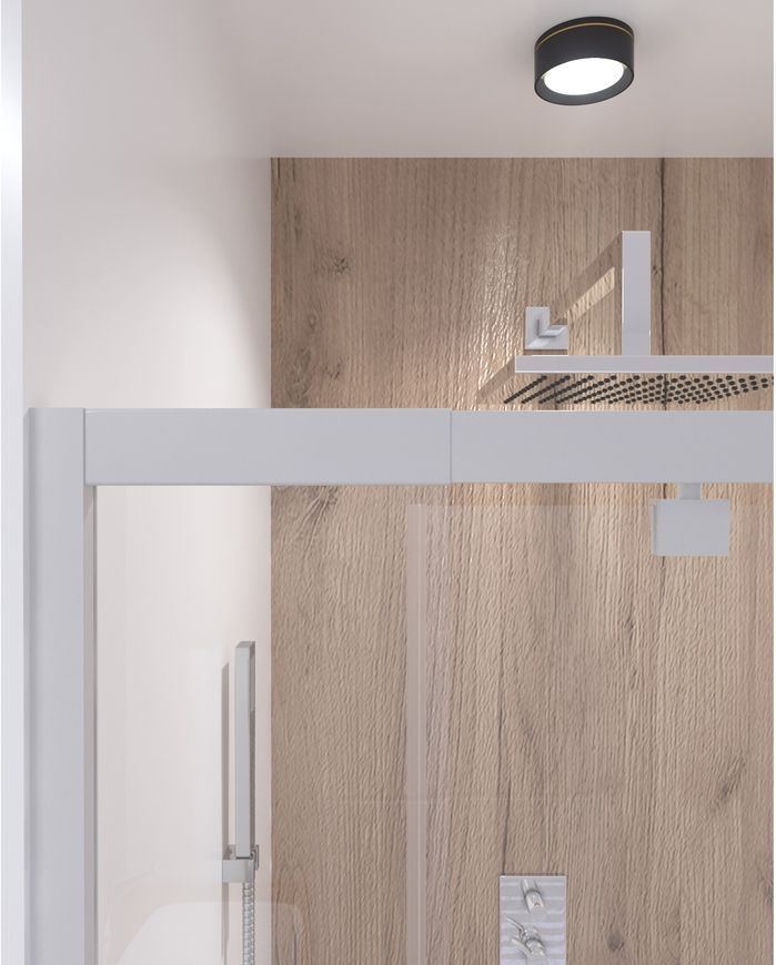Душевые двери в нишу QTAP PISCES WHI208-9.CP5 79-92x185, стекло Pattern 5 мм, распашные - PISWHI2089CP5