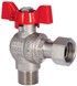 Кран шаровой с накидной гайкой SD FORTE 1/2" ВН для воды угловой SF224W15