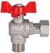 Кран шаровой с накидной гайкой SD FORTE 1/2" ВН для воды угловой SF224W15
