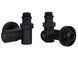 Комплект кранов для полотенцесушителя Thermo Alliance Standart угловой под ТЭН 1/2" SF395W15HEB черный - SF395W15HEB - 3