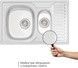 Кухонная мойка QTAP 7850-B Satin 0,8 мм (180) с дополнительной чашей - QT7850BSAT08 - 2