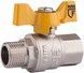 Кран кульовий SD Forte 1/2" ВЗ для газа (метелик) латунь SF607G15