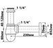 Сифон для умивальника McALPINE Premium 1 1/4&Prime; x 32 мм хром латунь низький 220-M - 220-M - 2