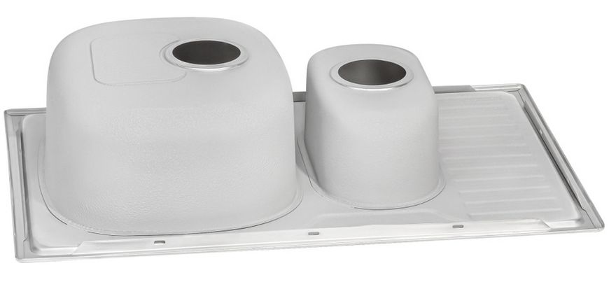 Кухонна мийка QTAP 7850-B Satin 0,8 мм (180) з додатковою чашею - QT7850BSAT08